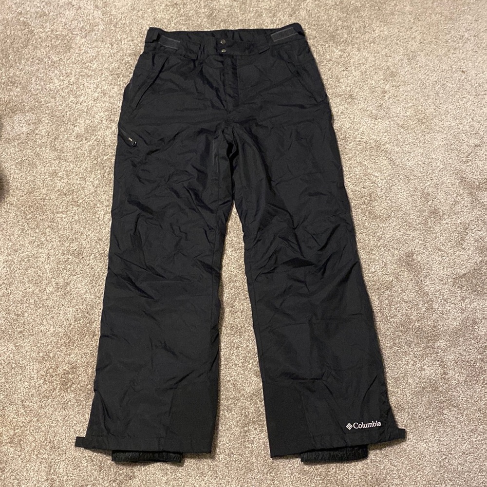 LIKE NEW Columbia Bugaboo Omni-Tech Black Ski/Snowboard Pants, Mens Med.